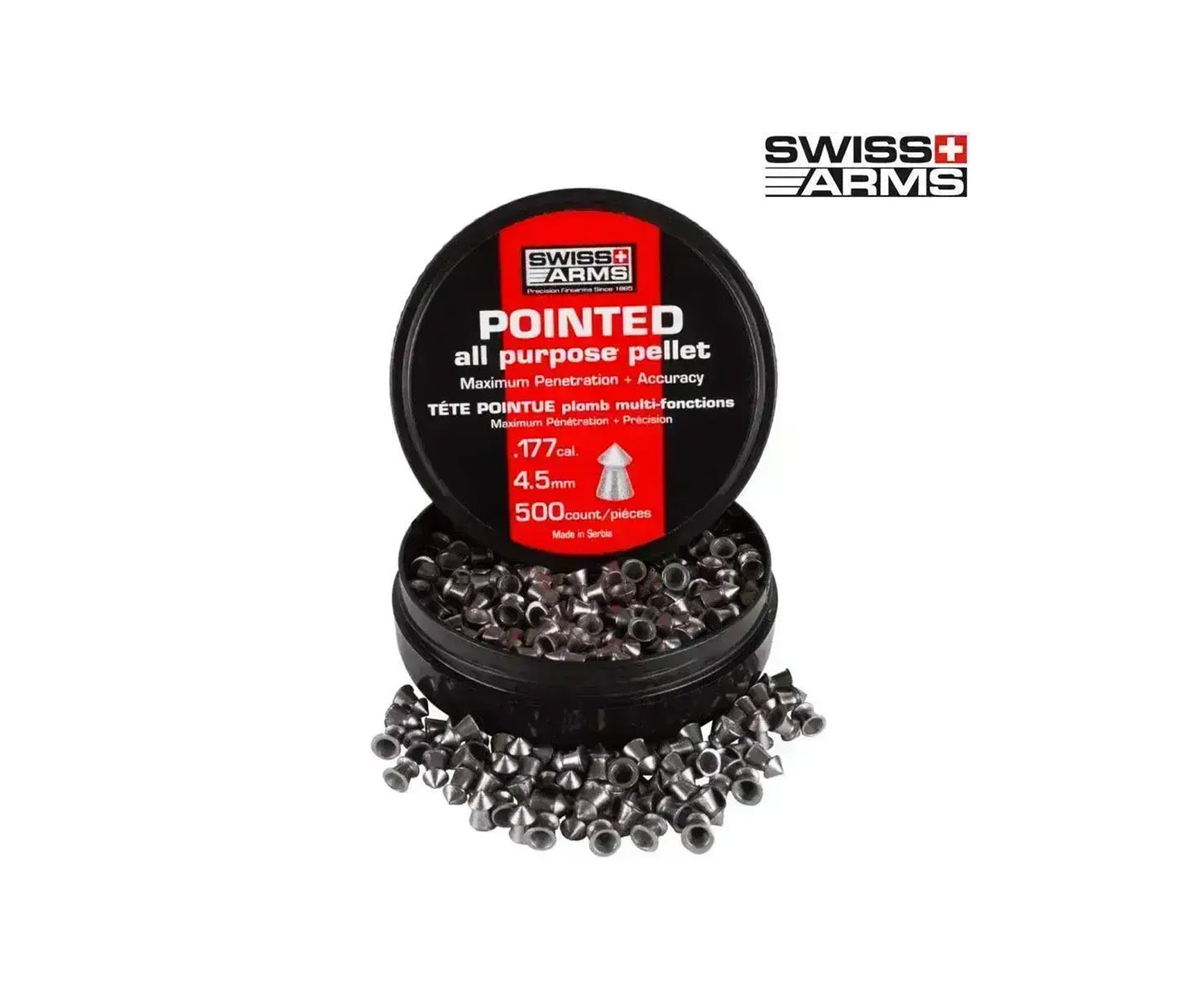 053006 - Pointed Pellets SWISS ARMS 4,5mm cal.177 High Grade (1packx30pcs)