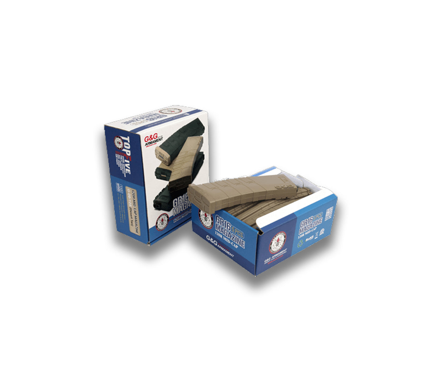 G-08-101-3 - G&G 120 Mid Cap GR16 Magazine (Tan/Black)
