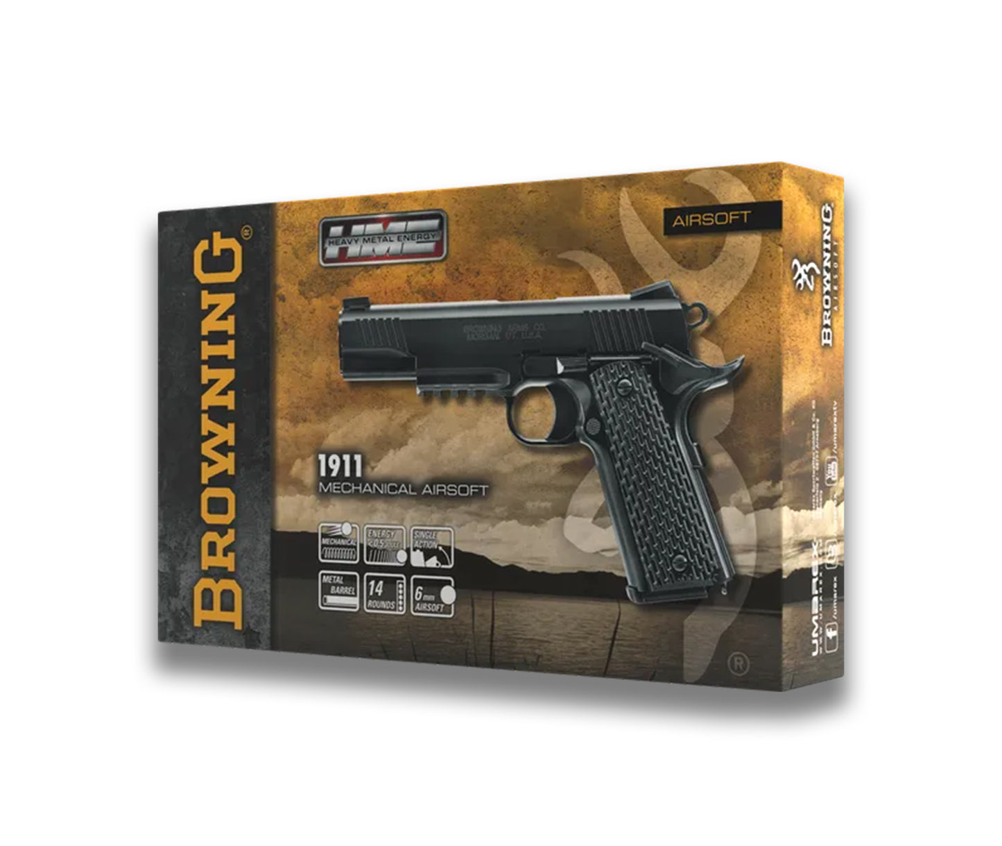 2.5878 - Browning 1911 HME BLK 6mm Spring 0.5J 14R
