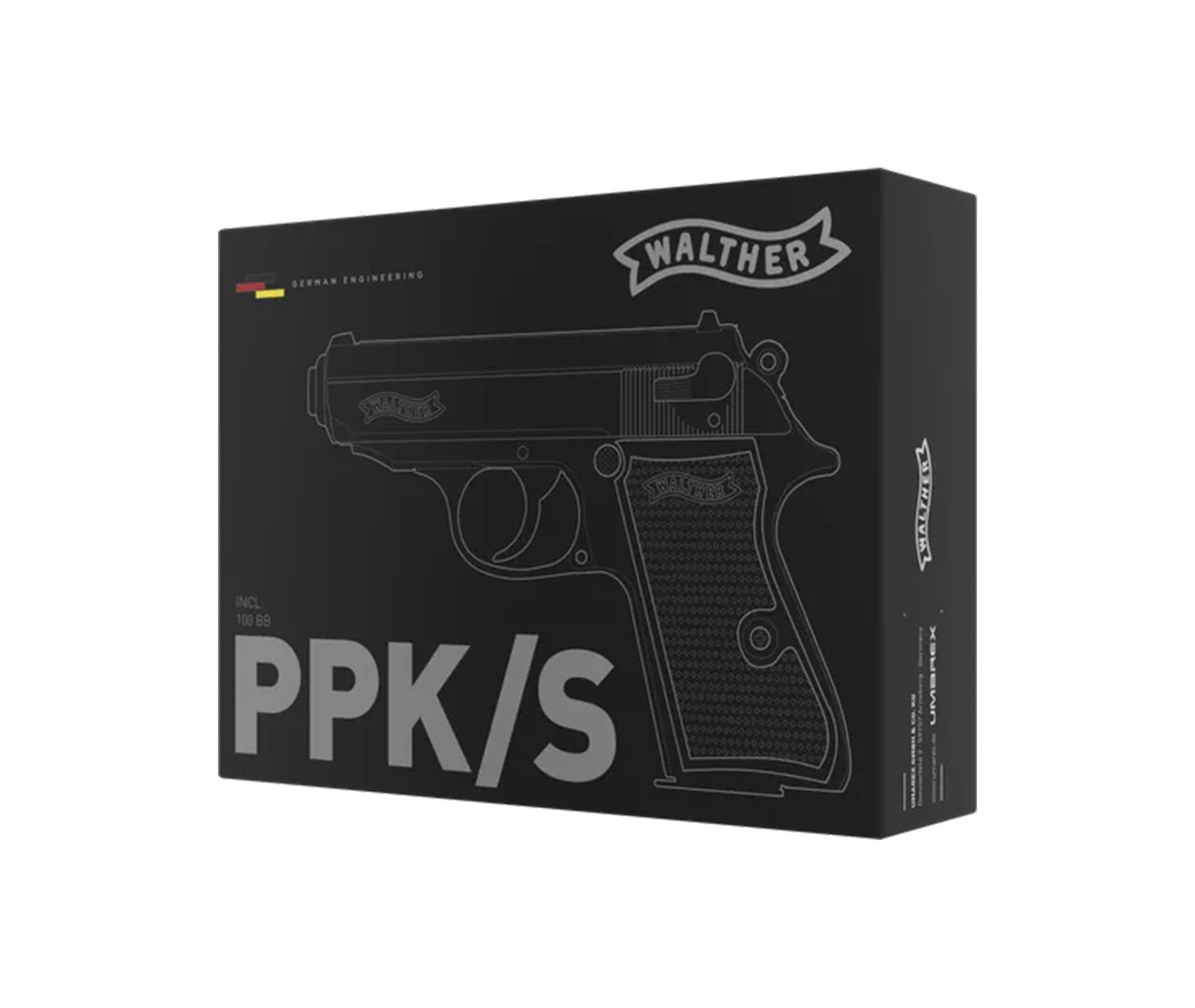2.5007 - Walther PPK/S BLK 6mm Spring 0.5J 23R
