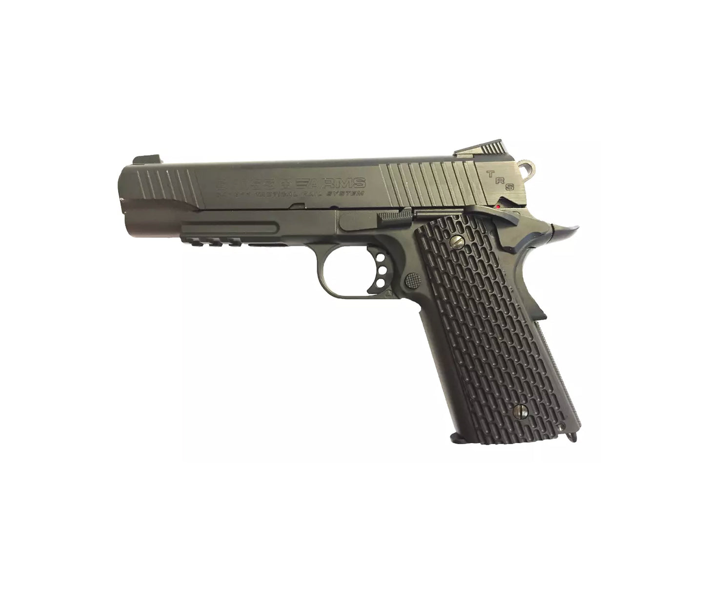 288513 - SWISS ARMS SA1911 Tactical Rail Noir Culasse Mobile CO2 AIRGUN