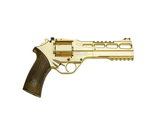 440.129 - RHINO REVOLVER 60DS AIR CO2 bb GOLD W/ PISTOL CASE