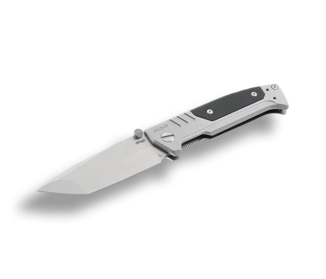 5.0896 - Walther PDP Steel Frame Tanto Folder plain, Bead-blast