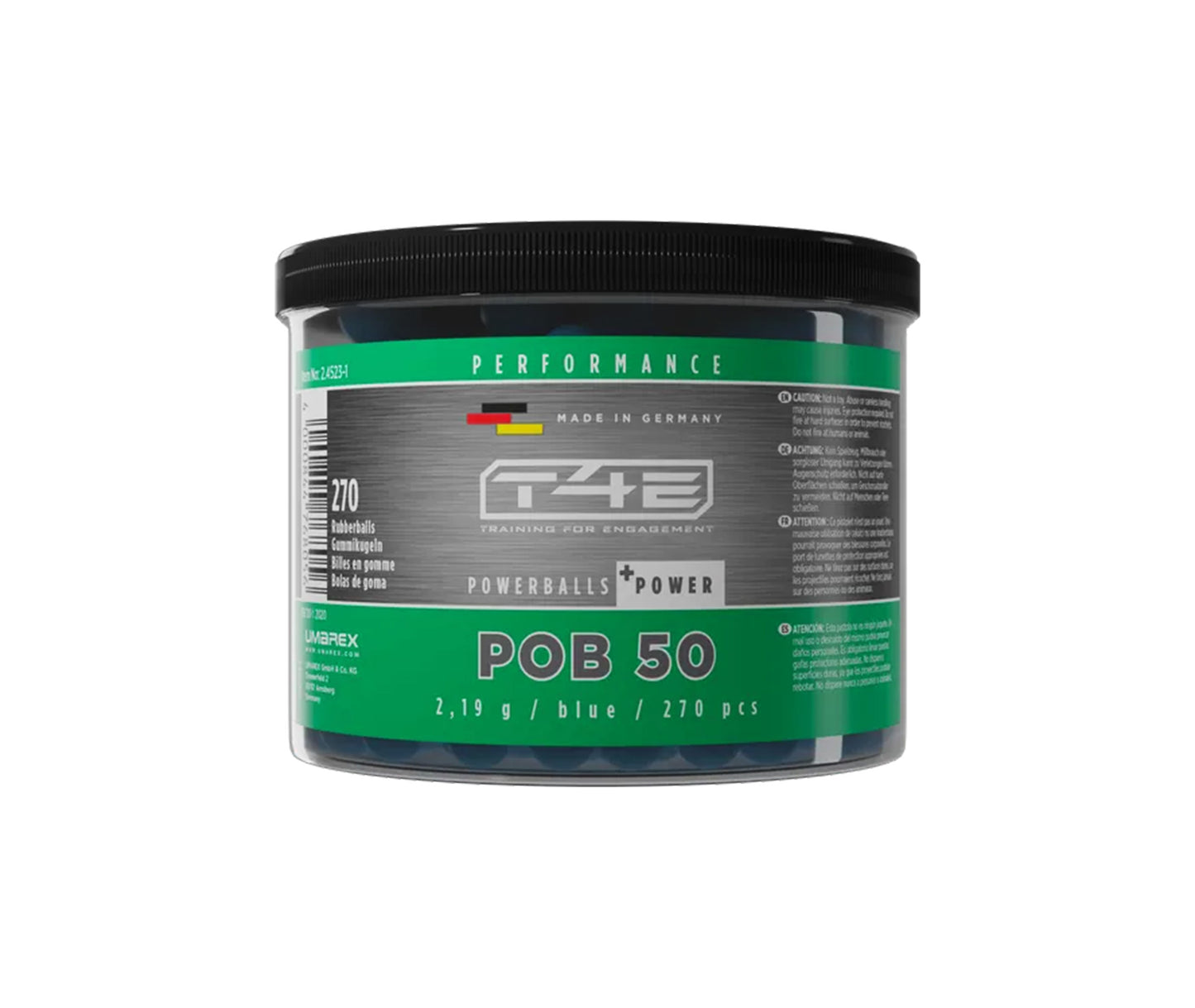 2.4523-1 - T4E Power Balls +Power POB50 270 Shots Blue