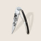 1CB000040 - Deejo, 37g, Pocket knife, Titanium, Ebony wood, Grizzly,