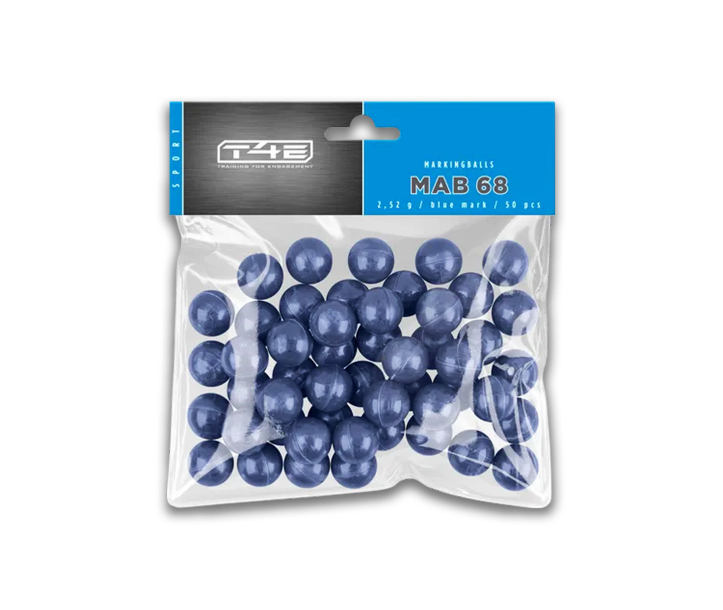 2.4598 - T4E Marking Balls MAB68 50 Shots Blue