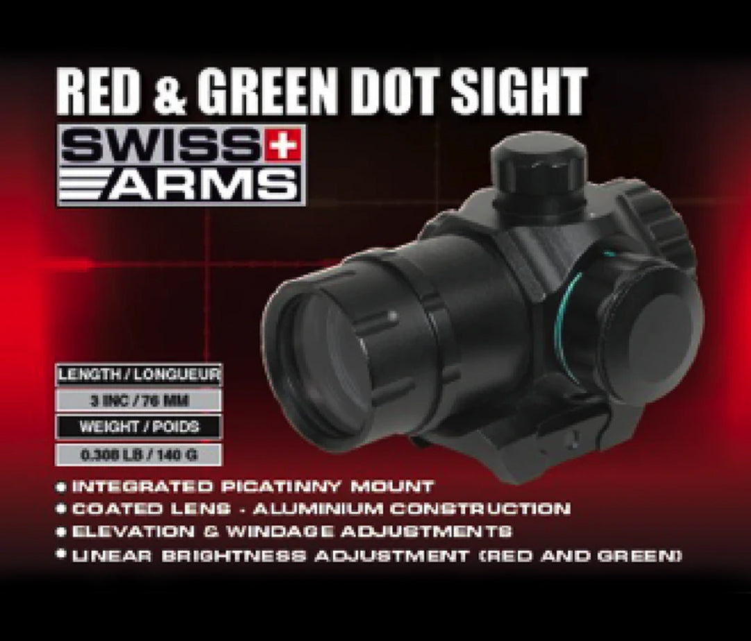 263929 - Red Dot Swiss Arms Compact Vert and Rouge C30
