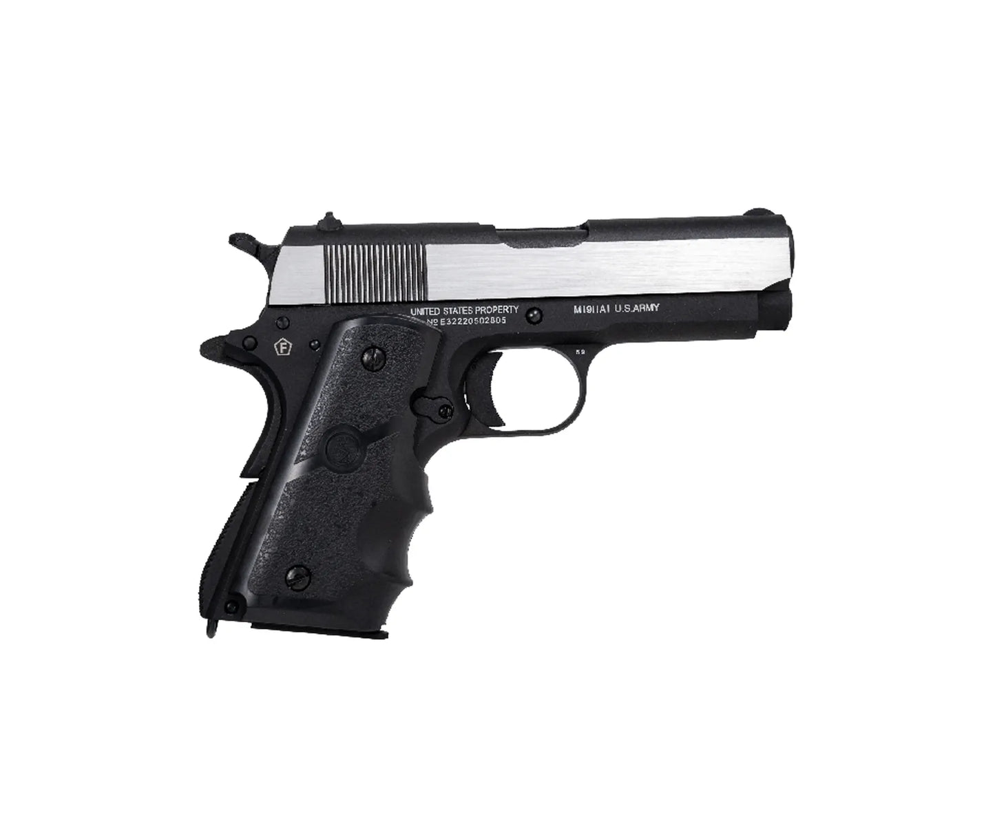 180140 - Colt 1911 Defender Gas Dual Tone (Silver Slide, Black Lower) 6mm 0.9J 13R