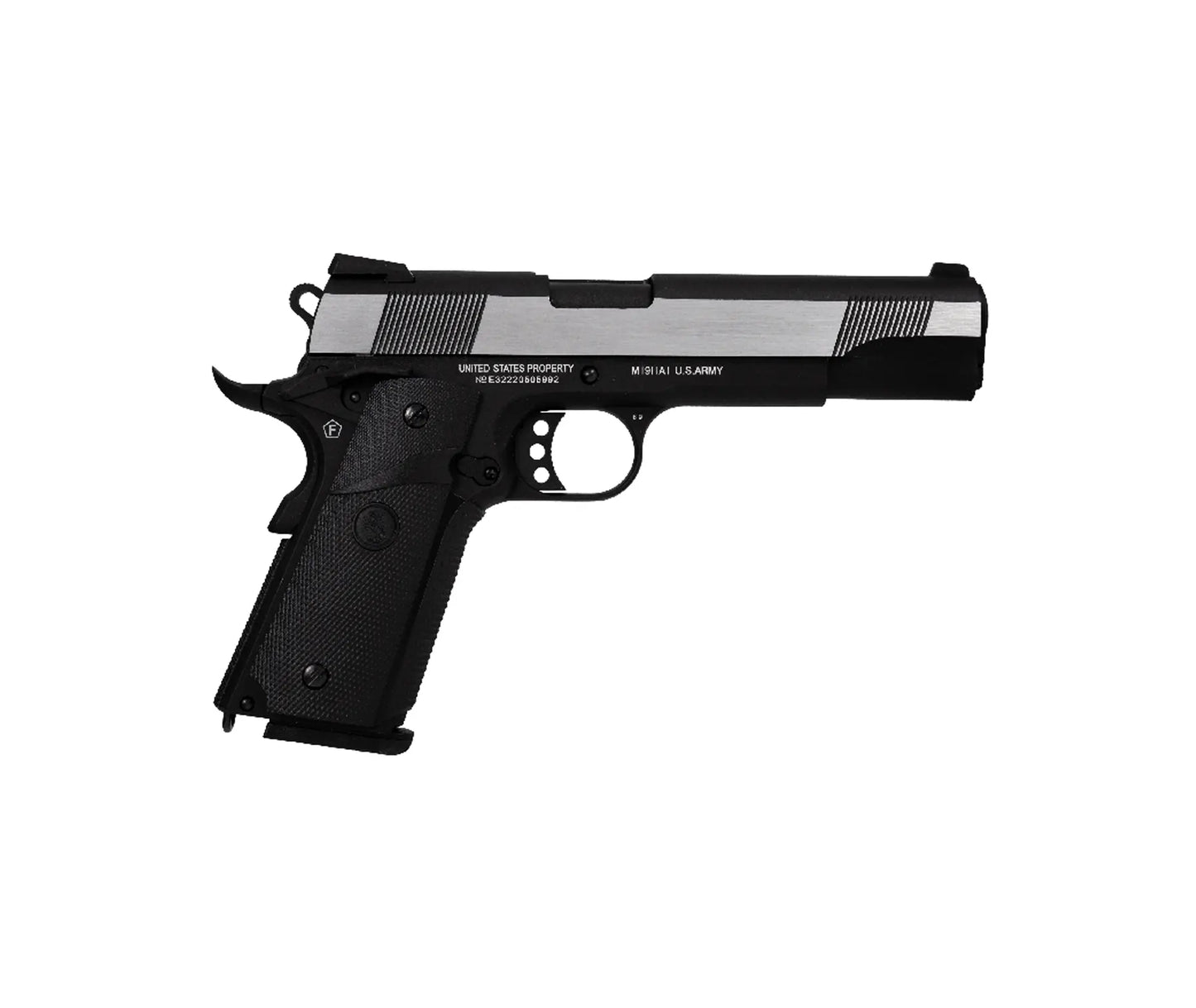 180138 - Colt 1911 Combat GBB Dual Tone (Silver Slide, Black Lower) /C12 0.9J 15R