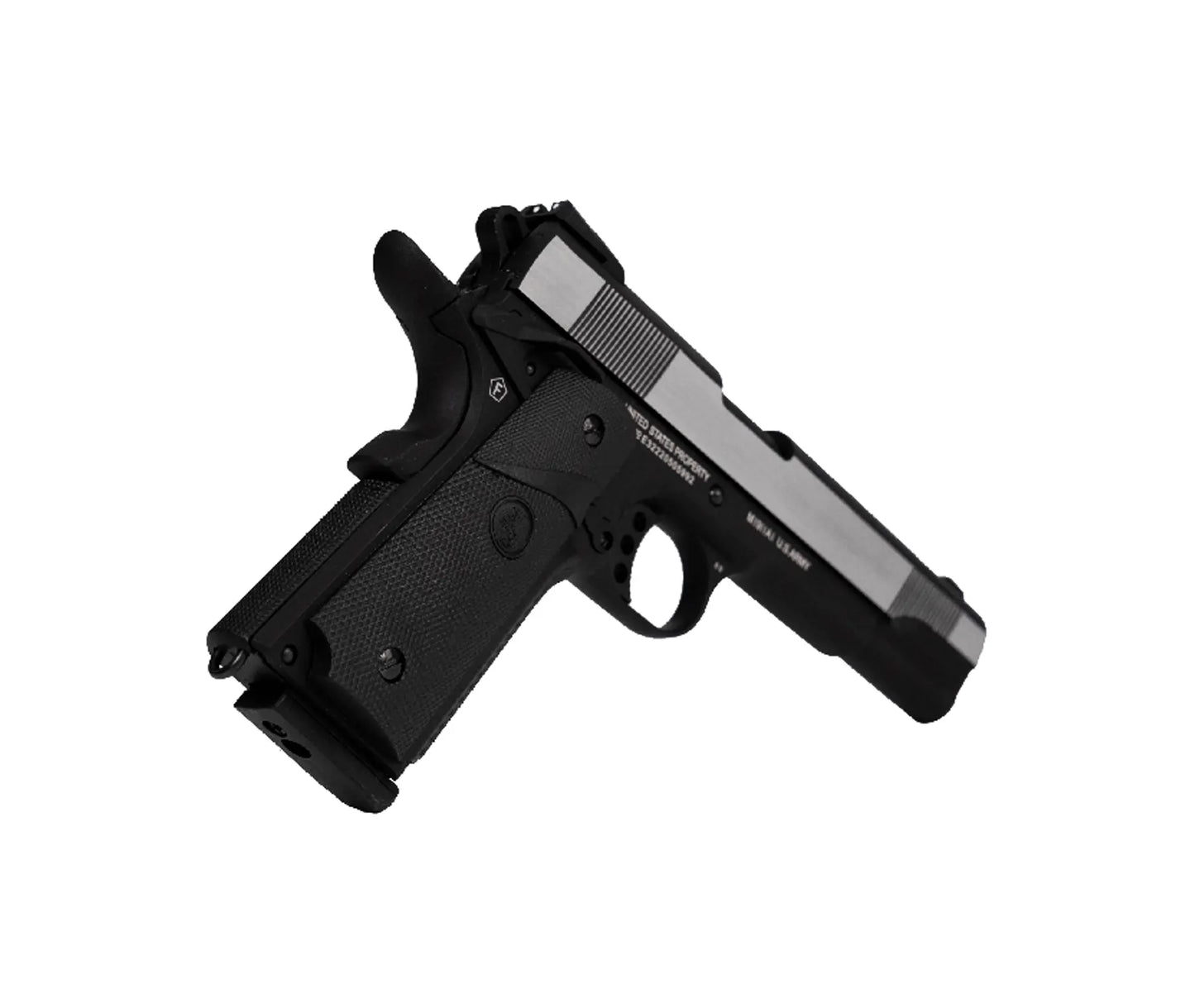 180138 - Colt 1911 Combat GBB Dual Tone (Silver Slide, Black Lower) /C12 0.9J 15R