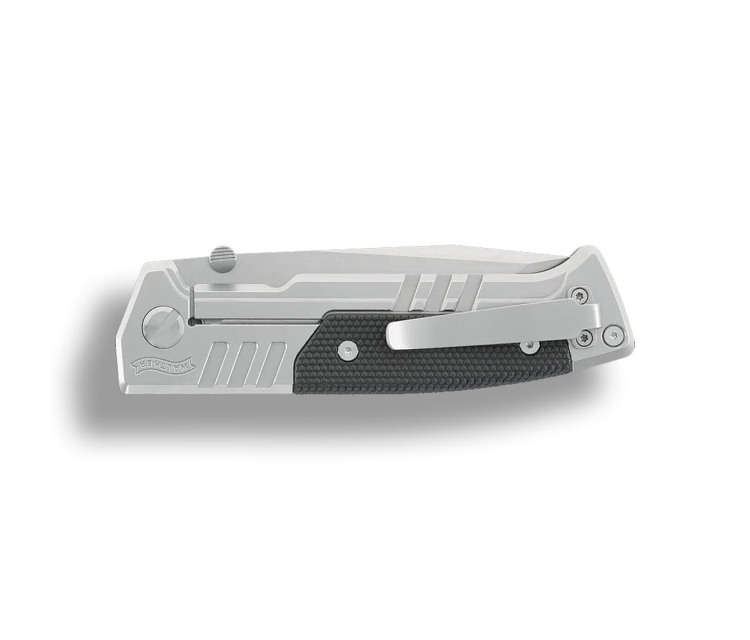 5.0896 - Walther PDP Steel Frame Tanto Folder plain, Bead-blast