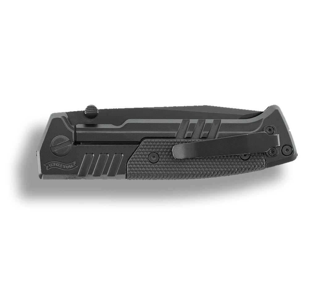 5.0898 - Walther PDP Steel Frame Tanto Folder serrated, black