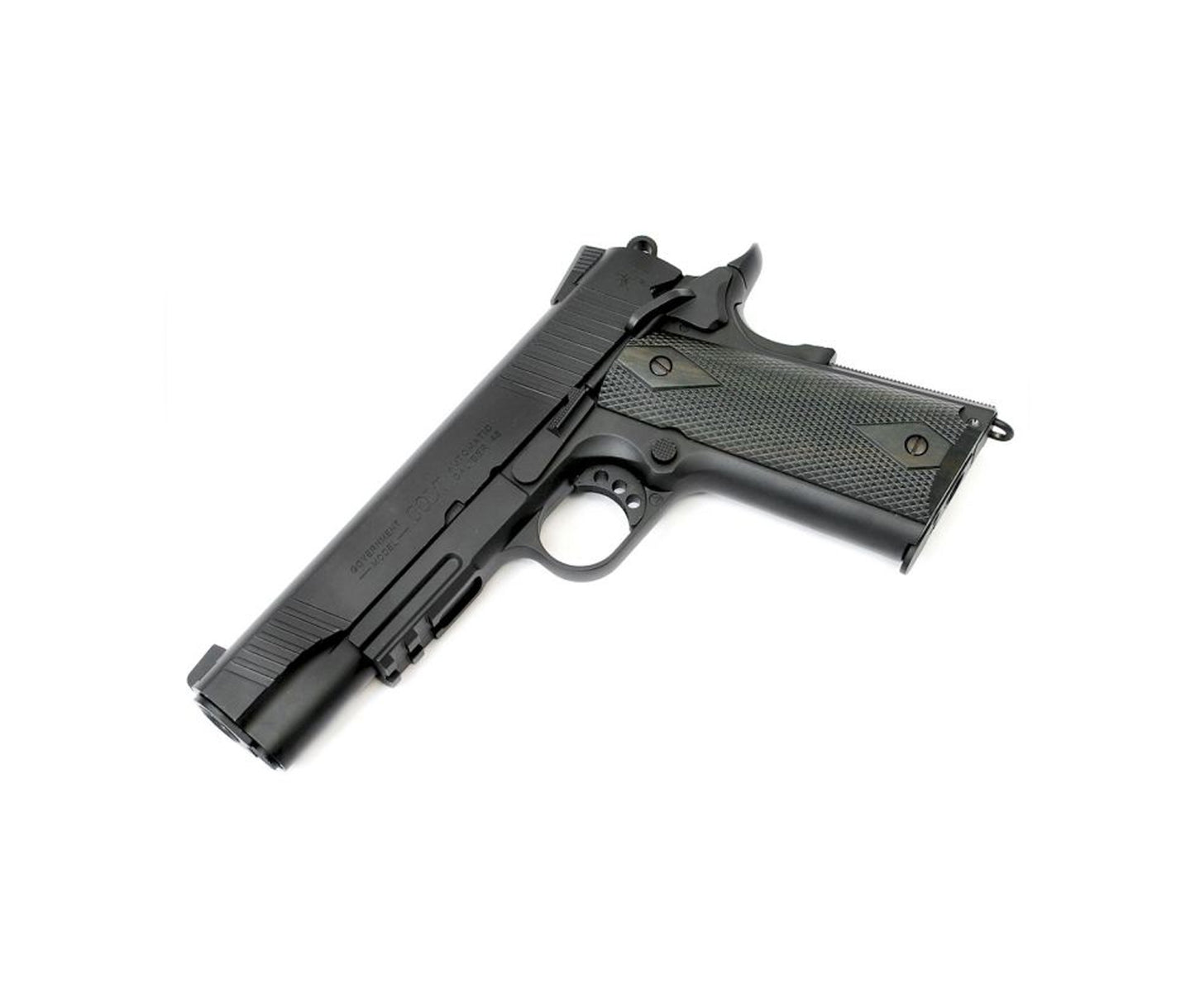 180524 - Colt 1911 Rail Gun GBB CO2 Black Mat 17BBs