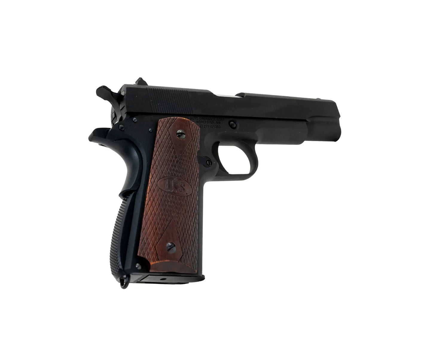 430505 - (MATT BLACK WOOD) AO M1911A1 GBB 6mm 1J 15R