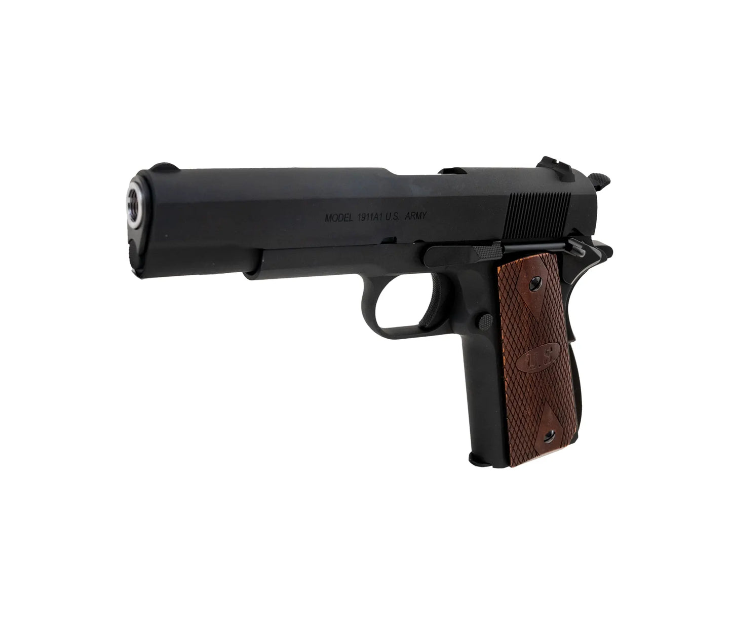 430505 - (MATT BLACK WOOD) AO M1911A1 GBB 6mm 1J 15R