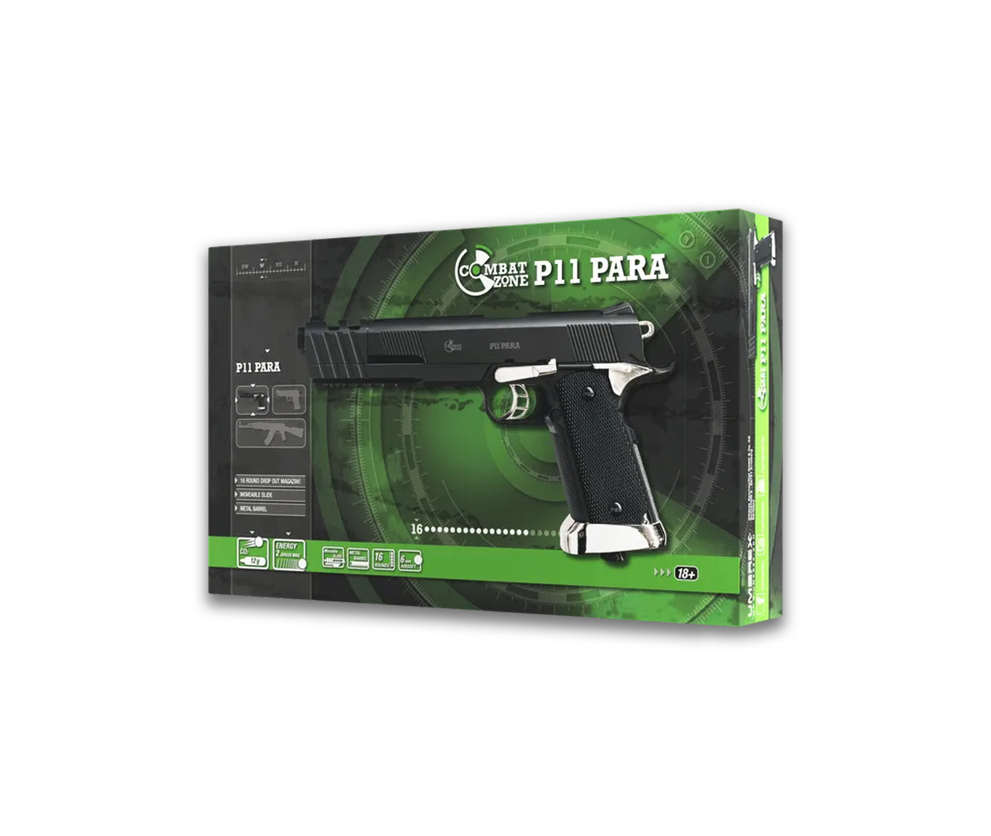 2.5646 - Combat Zone P11 Para BLK 6 mm CO2 < 2.0 J 16R