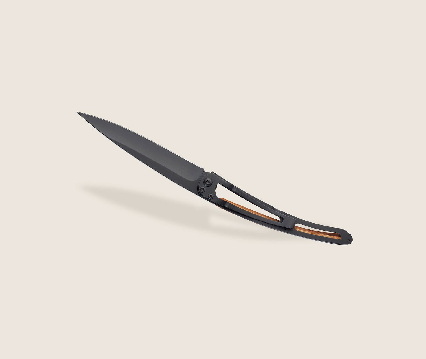 1GB000105 - Deejo, 37g, Pocket knife, Black, Juniper wood, Art déco