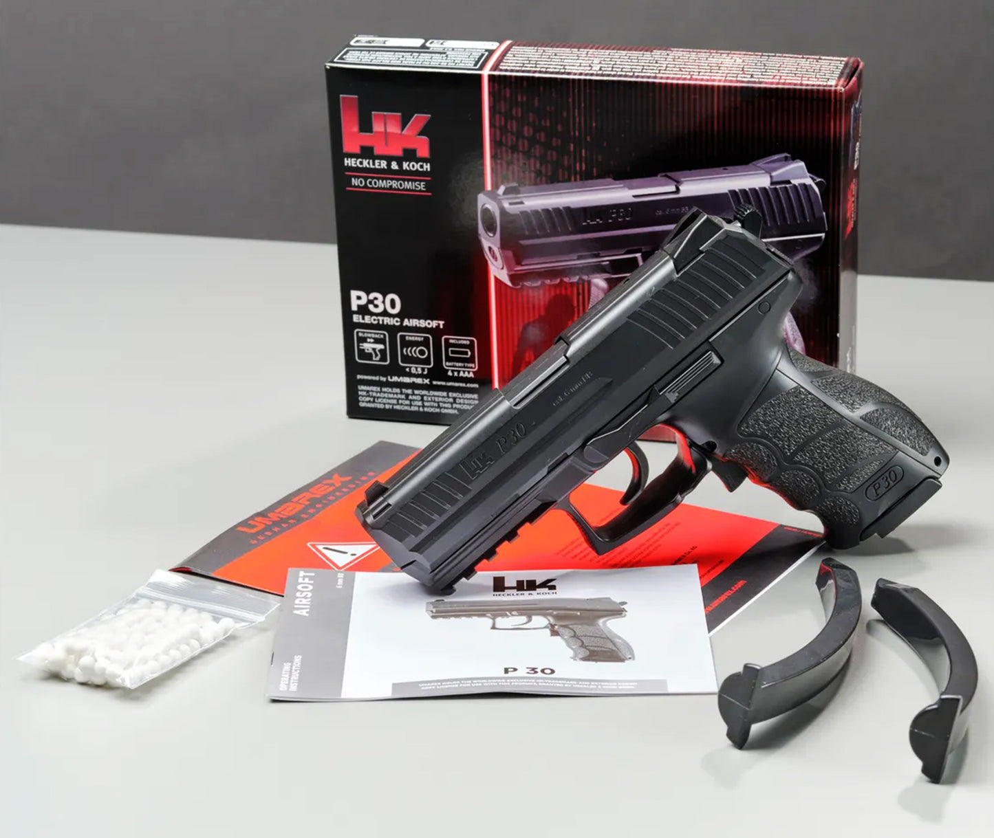 2.5594 - Heckler&Koch P30 BLK 6 mm AEG < 0.5 J 16R