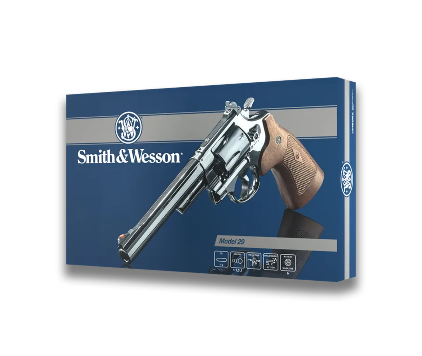 2.6449 - Smith&Wesson M29 3" PBL Burnished Metal CO2 7.5J 6R