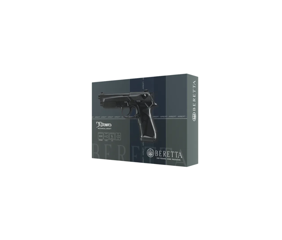 2.5912 - Beretta 90two BLK 6mm Mechanical Airsoft < 0.5 J 15R